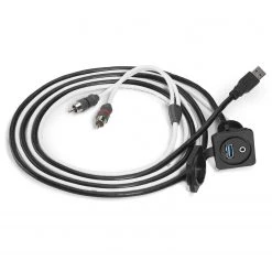 JL AUDIO Marine Audio Cables & Adapters 6' Combo 3.5 MM Audio Jack And 9 Wire USB Port Cable
