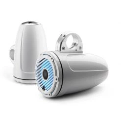 JL AUDIO Marine Speakers M6-770ETXv3-Gw-C-GwGw-i 7.7" Enclosed Marine Coaxial Speaker System, Gloss White, White Classic Grille With RGB LED Lighting