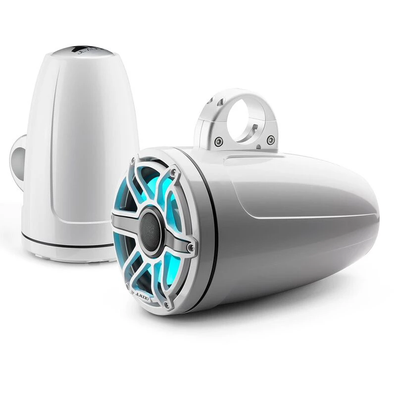 JL AUDIO Marine Speakers M6-880ETXv3-Gw-S-GwGw-i 8.8" Enclosed Marine Coaxial Speaker System, Gloss White, White Sport Grille With RGB LED Lighting 8 JL AUDIO Marine Speakers M6-880ETXv3-Gw-S-GwGw-i 8.8" Enclosed Marine Coaxial Speaker System, Gloss White, White Sport Grille With RGB LED Lighting - Image 6