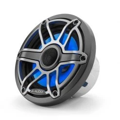 JL AUDIO Marine Speakers M6-650X-S-GmTi-i 6.5" Marine Coaxial Speakers, Gunmetal And Titanium Sport Grilles With RGB LED Lighting