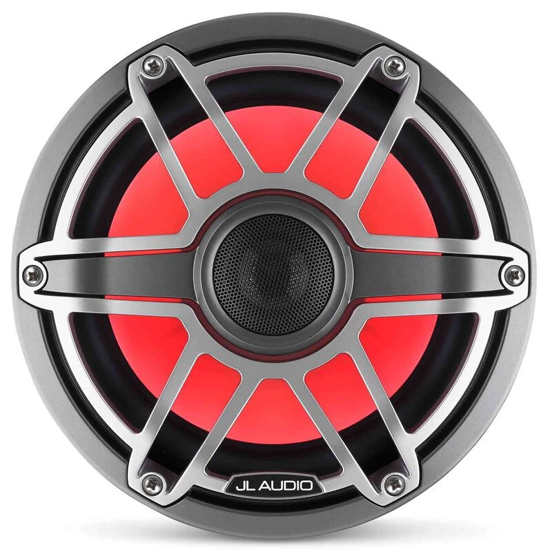 JL AUDIO Marine Speakers M6-880X-S-GmTi-i 8.8" Marine Coaxial Speakers, Gunmetal And Titanium Sport Grilles With RGB LED Lighting 4 JL AUDIO Marine Speakers M6-880X-S-GmTi-i 8.8" Marine Coaxial Speakers, Gunmetal And Titanium Sport Grilles With RGB LED Lighting - Image 2