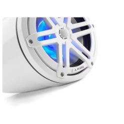 JL AUDIO Marine Speakers M3-770ETXv3-Gw-S-Gw-i 7.7" Enclosed Marine Coaxial Speaker System, Gloss White, White Sport Grilles With RGB LED Lighting