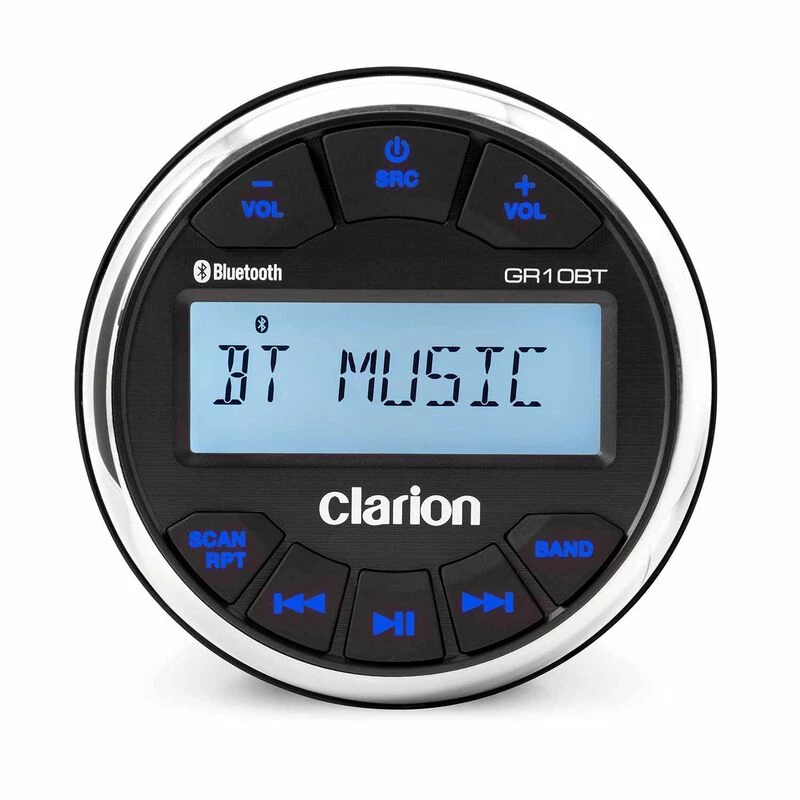 CLARION MARINE AUDIO Receivers GR10BT 3" Gauge Marine USB/MP3/WMA Receiver With Bluetooth 3 CLARION MARINE AUDIO Receivers GR10BT 3" Gauge Marine USB/MP3/WMA Receiver With Bluetooth