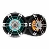 FUSION Marine Speakers 6.5” 230 W Sports Chrome Wake Tower Speakers With CRGBW LED Lighting