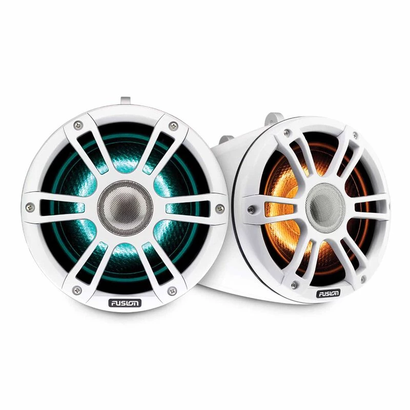 FUSION Marine Speakers 8.8” 330 W Sports White Wake Tower Speakers With CRGBW LED Lighting 3 FUSION Marine Speakers 8.8” 330 W Sports White Wake Tower Speakers With CRGBW LED Lighting